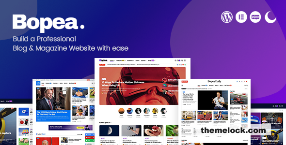 Bopea v1.15 – Newspaper & Magazine WordPress Theme